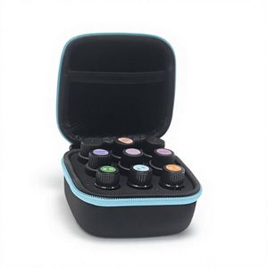 Étui de voyage pour huiles essentielles, boîte de rangement EVA anti-poussière à 9 compartiments avec couvercle rabattable, organisateur portable pour flacons d'huile de 10 ml - Product Image 2