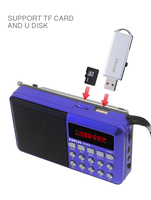 Radio portable multibandes AM/FM/USB avec enregistreur vocal et lampe torche (KK66A)