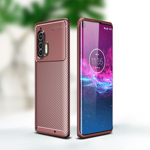 Custodia posteriore per <span class=keywords><strong>Smartphone</strong></span> in Silicone TPU Auto in fibra di carbonio Omeve per Motorola Edge Plus - Product Image 2