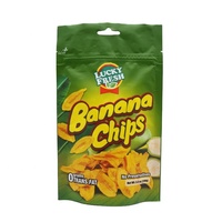 Sachets refermables personnalisés à fenêtre transparente, finition mate, étanches, en aluminium, de qualité alimentaire, pour bananes et snacks