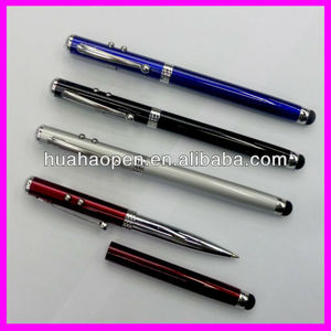 Stylos métalliques 4-en-1 avec pointeur, lumière LED, 0,7 mm, pour écrans tactiles capacitifs, iPad, iPhone - Product Image 4