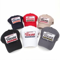 Casquette de baseball personnalisée délavée, style vintage, avec patch lettre, six panneaux, visière incurvée, en coton, vente en gros, unisexe, style américain, OEM