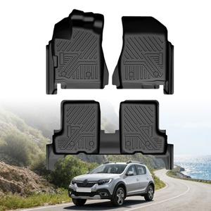 Tapis de sol de voiture antidérapant en TPE 3D 5D de haute qualité, noir, 3 pièces, pour Renault SANDERO-STEPWAY 2016-2026 - Product Image 2
