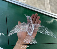 Offre Spéciale : Décoration de Plafond pour Scène de Mariage – Ornement Créatif en Acrylique de 10 cm en Forme d'Oiseau Volant avec Lumière LED pour Magasin