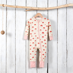 Combinaisons à manches longues en fibre de bambou personnalisées de haute qualité pour bébé, pyjama une pièce Zippy - Product Image 3