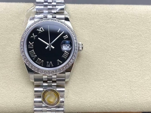 <b>Top</b>-tier designer luxury diamond-encrusted zirconia brand automatic mechanical watch - 40mm sapphire <b>crystal</b> with hands - Product Image 4