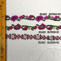 Bordure en dentelle en gros, broderie florale 3D, garniture personnalisée faite à la main avec perles et sequins pour chaussures