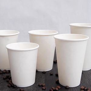 Gobelet à café en papier biodégradable à paroi simple, 8oz, 12oz, 16oz, avec logo personnalisé imprimé, revêtement PE PLA, respectueux de l'environnement - Product Image 2