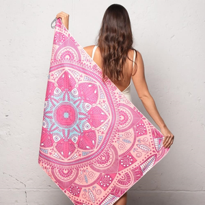 ผ้าขนหนูไมโครไฟเบอร์แบบปักโลโก้ได้ตามต้องการดูดซับได้ดีสำหรับใช้ในยิมที่บ้านและชายหาดในฤดูร้อน - Product Image 6