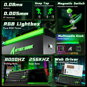 Teclado Mecánico para Juegos ATTACK SHARK R85 HE con Cable, Respuesta Rápida, RGB y Caja de Luz Personalizable - Product Image 2