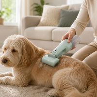 Aspirateur pour animaux de compagnie sans fil 70W en acier inoxydable, chargeur USB Type-C, brosses, kit de toilettage pour animaux, peignes automatiques, chat, chien