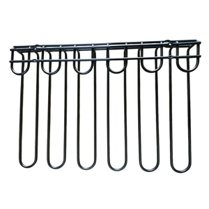 Unité de bar Supports à vin muraux Plaque chromée 5 rangées de porte-bouteilles de vin suspendus Porte-verres à vin au plafond - Product Image 2