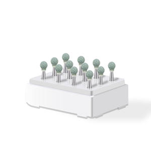 12 pz/scatola Prodotti Dentali Attrezzature per Laboratorio Odontotecnico Frese Abrasive per Lucidatura Dentale Frese in Pietra Montate Bianche Verdi - Product Image 3