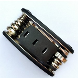 Clé de réparation automobile, kit d'outils pour vélo, clé hexagonale pliable 16 fonctions, outil multifonction en métal pour l'entretien des vélos - Product Image 2