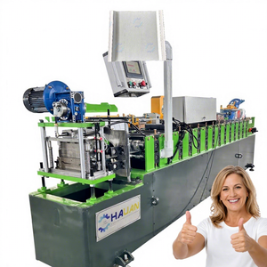 Machine automatique HAUAN pour la fabrication de panneaux de bardage Omega en acier, verte, 380V, contrôle PLC, haute productivité - Product Image 1