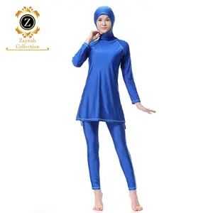 Zaynab mujeres Burkinis alta gama modesto mujer traje de baño ropa verano musulmán manga larga modesto islámico traje de baño Burkinis