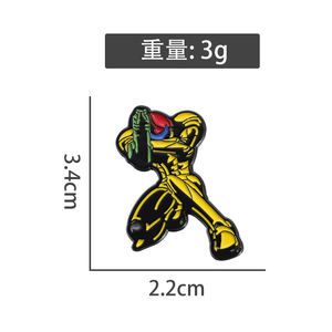Sming PinsアドベンチャーゲームEnamel Pins Metroids漫画金属ブローチバッジファッションジュエリーバックパック - Product Image 6