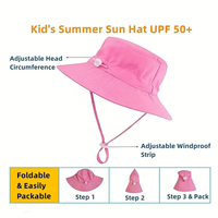 Chapeau Bob Enfant Uni avec Cordon de Serrage, Logo Personnalisé, Fabrication OEM, Fournisseur de Chapeaux de Soleil de Plage en Gros