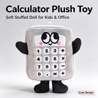 Calculatrice en peluche mignonne en gros, jouet en peluche doux, poupée calculatrice, personnage amusant, peluche éducative pour enfants, cadeau personnalisé OEM
