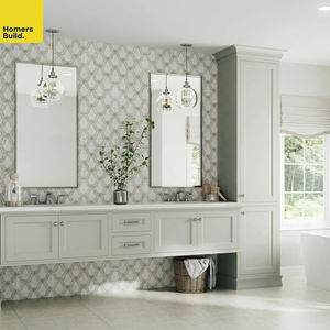 108 אינץ rta קלאסי וילה מאסטר חדר השינה היהירות מוצק עיצוב שייקר כיור ארונות בסיס קוורץ אבן משטח הברז-דיקט - Product Image 2