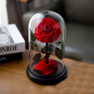 Rosa Preservada del <span class=keywords><strong>Principito</strong></span> en Caja de Cristal de 14*22CM, Regalo de Cumpleaños con Caja de Regalo Exquisita - Product Image 2