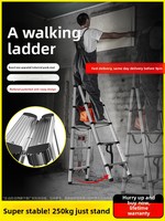 Échelle pliante télescopique multifonctionnelle en alliage d'aluminium, type A, pour usage domestique, capacité 150 kg, hauteur extensible 8 m, double usage