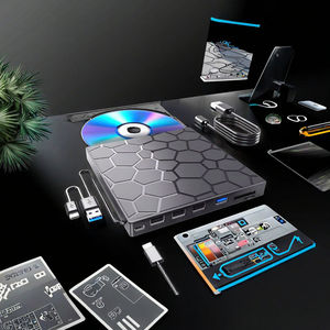 Lecteur de DVD externe multifonction 7 en 1 3.0USB/TYPE avec lecteur optique pour <span class=keywords><strong>CD</strong></span>/DVD, carte SD, lecteur de clé <span class=keywords><strong>USB</strong></span> - Product Image 3