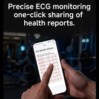 Bracelet intelligent Bluetooth sans écran avec moniteur de santé ECG PPG et NFC pour le suivi quotidien de la forme physique