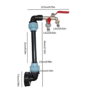 S60x6 IBC vanne de sortie étendue <span class=keywords><strong>adaptateur</strong></span> IBC pour <span class=keywords><strong>robinet</strong></span> de tuyau d'arrosage Double <span class=keywords><strong>adaptateur</strong></span> de réservoir IBC connecteur d'eau d'irrigation - Product Image 2