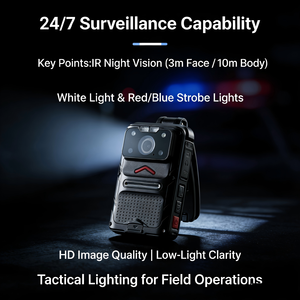 Caméra corporelle portable ultra HD 2K à faible consommation avec prise en charge de 512 Go de stockage et 120 °   FOV pour la collecte d'évidences détaillées - Product Image 3