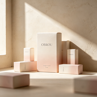 Boîte de produits de soin de la peau avec laminage mat esthétique personnalisé, expédition rapide en 72h, boîte de beauté en carton imperméable, vente en gros