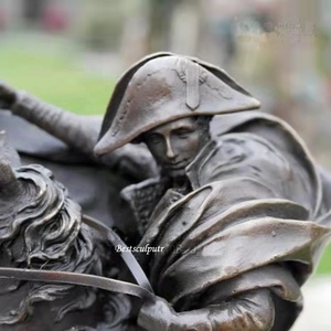 Décoration de bureau à domicile, statue de Napoléon en bronze, petite taille, figurine en métal, sculpture - Product Image 4