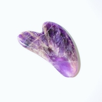 Outil de beauté Gua Sha en améthyste 100% naturelle 2025