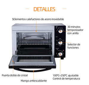 <span class=keywords><strong>Horno</strong></span> <span class=keywords><strong>El</strong></span>éctrico para Panadería de <span class=keywords><strong>Hotel</strong></span>, <span class=keywords><strong>Horno</strong></span> Tostador, <span class=keywords><strong>Horno</strong></span> <span class=keywords><strong>El</strong></span>éctrico Multifunción de Convección de 58L con Certificación CE - Product Image 2