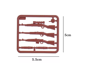 Venta al por mayor equipo Rifle pistola 98K 8X espejo pistola Segunda Guerra Mundial soldado accesorios ejército militar armas Kit bloques de construcción - Product Image 6