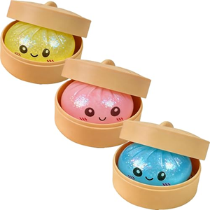 Dumpling <b>Squishies</b> Glitter TPR Maltose <b>Squishy</b> Soft Toys Colorful Stress Balls Squeeze Toys Slow Rebound Stress Relief Toy - Product Image 6
