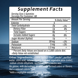 OEM ODM Food Grade Herbal <b>Gummies</b> with Dietary Fiber Potassium Natural Dietary Supplements to Relax Mood Muscles <b>Melatonin</b> Gummy - Product Image 6