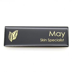 แม่เหล็กติดตู้เย็นทรงโดมพิมพ์โลโก้สีทองจากโลหะผสมสังกะสี - Product Image 1
