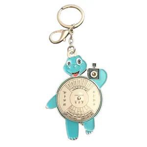 Tùy Chỉnh Keyring Rùa Mềm Men Kim Loại Keychain Phụ Kiện Phim Hoạt Hình Men Kim Loại Dây Móc Khóa Quà Tặng Lưu Niệm Keyring