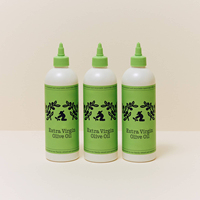 Fourniture directe d'usine 500ml 750ml Bouteille en plastique personnalisée mate d'huile d'olive avec bouchon supérieur torsadé