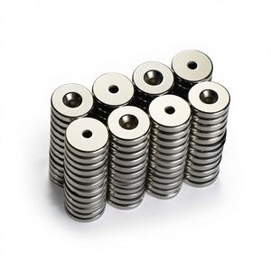 Anneau magnétique, fourniture de feuilles magnétiques en néodyme fer bore de qualité N52, à trous de grande et petite taille, à rainure conique, perforées, aimant puissant 50kGmm - Product Image 1