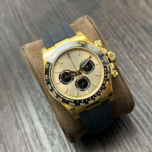 Two - Tone Steel <b>Chronograph</b> Watch, Classic Racing Design, White Dial for Business & Sports - Product Image 2