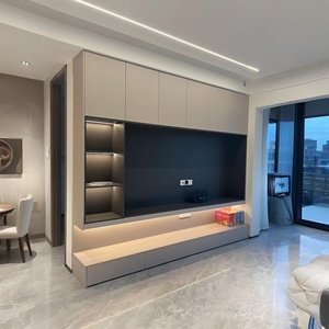 Tùy chỉnh sang trọng màu trắng rắn gỗ <span class=keywords><strong>TV</strong></span> đơn vị tủ hiện đại Nordic <span class=keywords><strong>TV</strong></span> đứng giao diện điều khiển cho phòng khách với lưu trữ các tính năng - Product Image 2