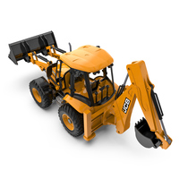 Chargeur-pelleteuse RC DoubleE 2.4G 1:20 JCB E589-003 2 en 1 Chargeur-Pelleteuse Bulldozer & Excavatrice Camion d'Ingénierie Prêt à Rouler