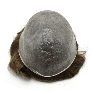 Invisible Super Thin Skin Human Hair System All PU V-Loop <strong>Mens</strong> Toupee <strong>Hairpieces</strong> - Product Image 3