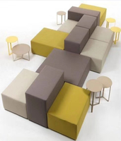 Ensemble de canapés combinés pour hôtel et bureau - Design moderne en tissu, écologique et durable