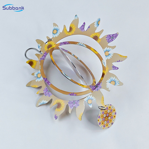 Subbank Diy Photo Print 8 ''Zon Wind Klokkenspel Dubbelzijdig Metalen Blanco Sublimatie Wind Spinner Huis Tuin Decoratie - Product Image 4