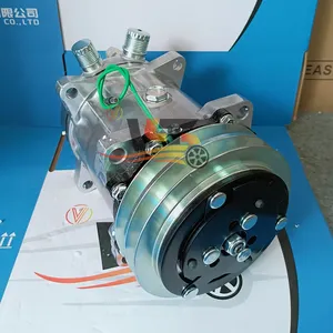 12V 24V Universele Sd709 Auto Ac Compressor 7h15 2a Vrachtwagen Bus Airconditioner Compressor 46638126 40405075