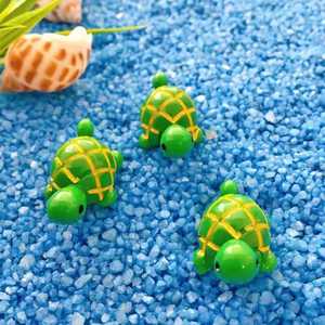 Figurines de tortue verte en résine, ornements miniatures pour terrarium, décoration de la maison, forme d'animal artistique WX 100897 - Product Image 1