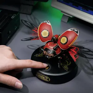 Robotime-Rokr MI02 Steampunk explorador escarabajo Animal, bloques de construcción, modelo de juguete, rompecabezas de plástico 3D
